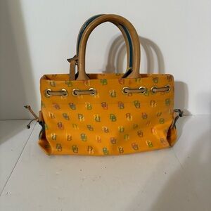 Vintage Dooney And Bourke Colorful Designer Tote Bag